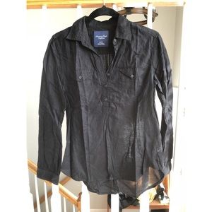 SOLD Black dress button down shirt